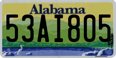 AL license plate 53AI805