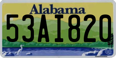 AL license plate 53AI820