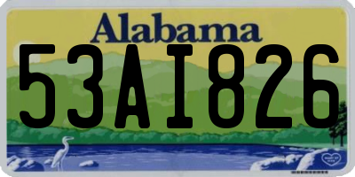 AL license plate 53AI826