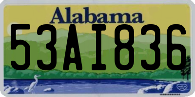AL license plate 53AI836