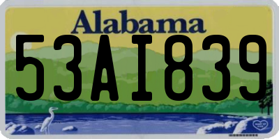 AL license plate 53AI839