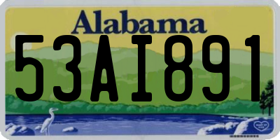 AL license plate 53AI891