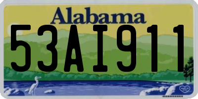 AL license plate 53AI911
