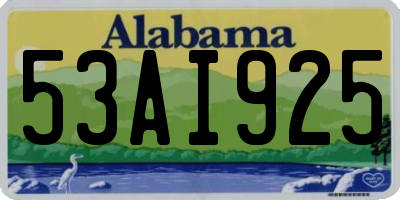 AL license plate 53AI925