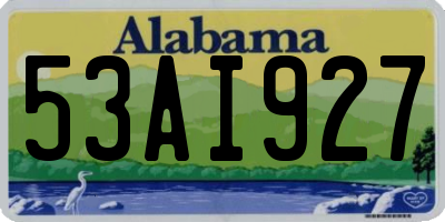 AL license plate 53AI927