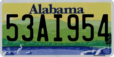 AL license plate 53AI954