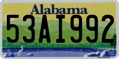 AL license plate 53AI992