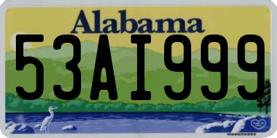 AL license plate 53AI999