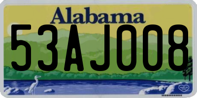 AL license plate 53AJ008