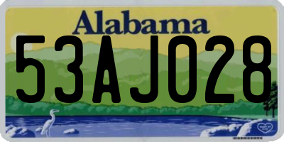 AL license plate 53AJ028