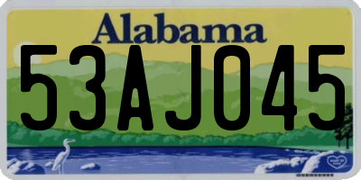 AL license plate 53AJ045