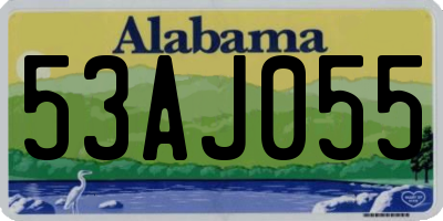 AL license plate 53AJ055
