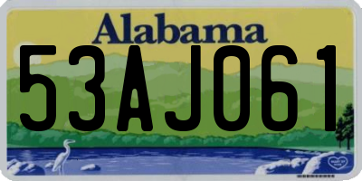 AL license plate 53AJ061