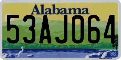 AL license plate 53AJ064