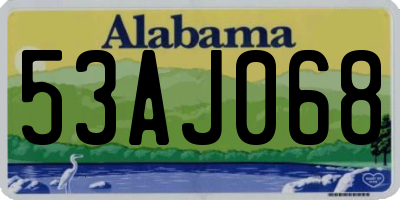AL license plate 53AJ068