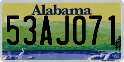 AL license plate 53AJ071