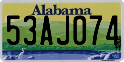 AL license plate 53AJ074