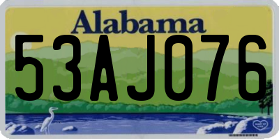 AL license plate 53AJ076