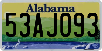 AL license plate 53AJ093