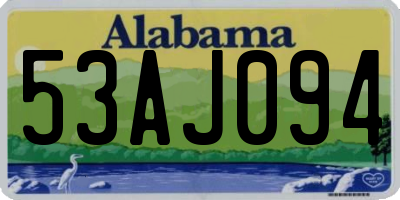 AL license plate 53AJ094