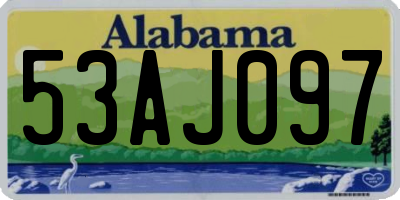 AL license plate 53AJ097