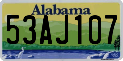 AL license plate 53AJ107