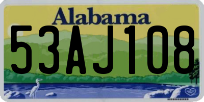 AL license plate 53AJ108