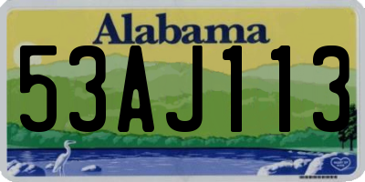 AL license plate 53AJ113