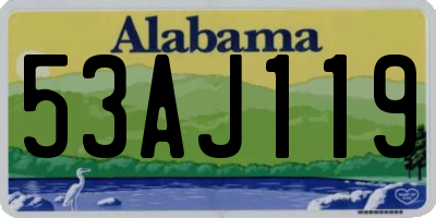 AL license plate 53AJ119