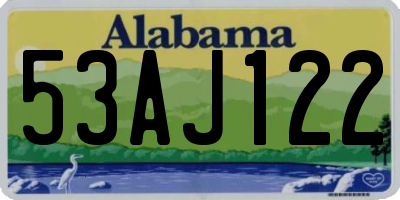 AL license plate 53AJ122