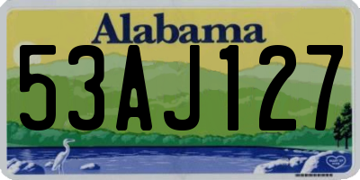 AL license plate 53AJ127