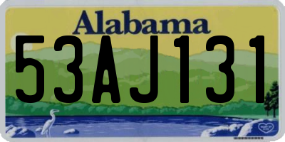 AL license plate 53AJ131