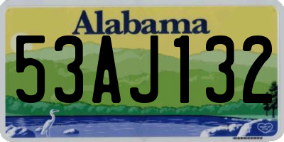 AL license plate 53AJ132