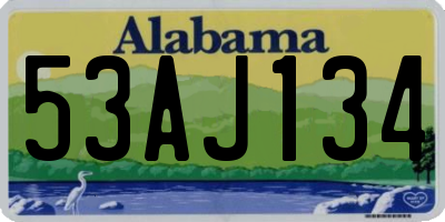 AL license plate 53AJ134