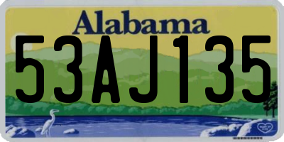 AL license plate 53AJ135