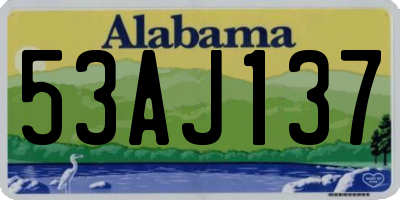 AL license plate 53AJ137