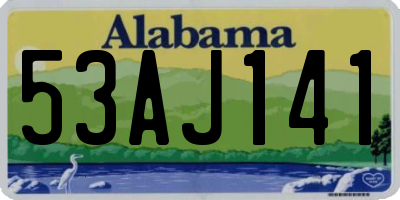 AL license plate 53AJ141