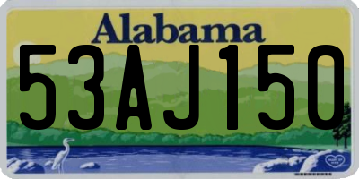 AL license plate 53AJ150