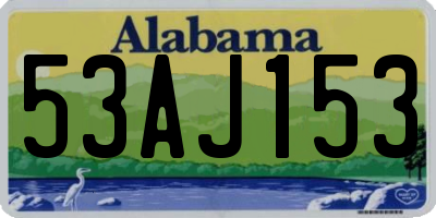 AL license plate 53AJ153