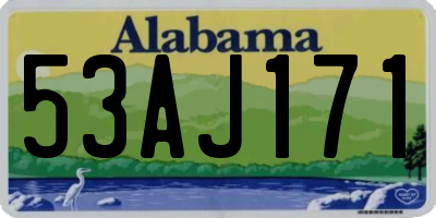 AL license plate 53AJ171