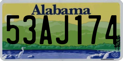 AL license plate 53AJ174