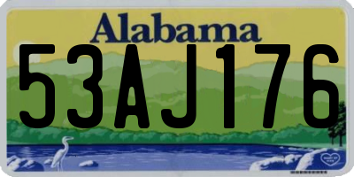 AL license plate 53AJ176