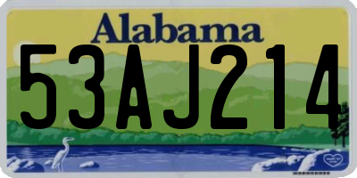 AL license plate 53AJ214