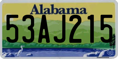 AL license plate 53AJ215
