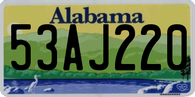 AL license plate 53AJ220
