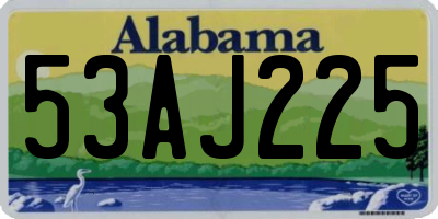 AL license plate 53AJ225
