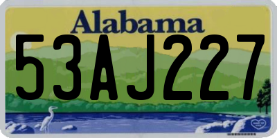 AL license plate 53AJ227