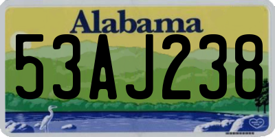 AL license plate 53AJ238