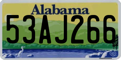 AL license plate 53AJ266