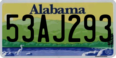 AL license plate 53AJ293